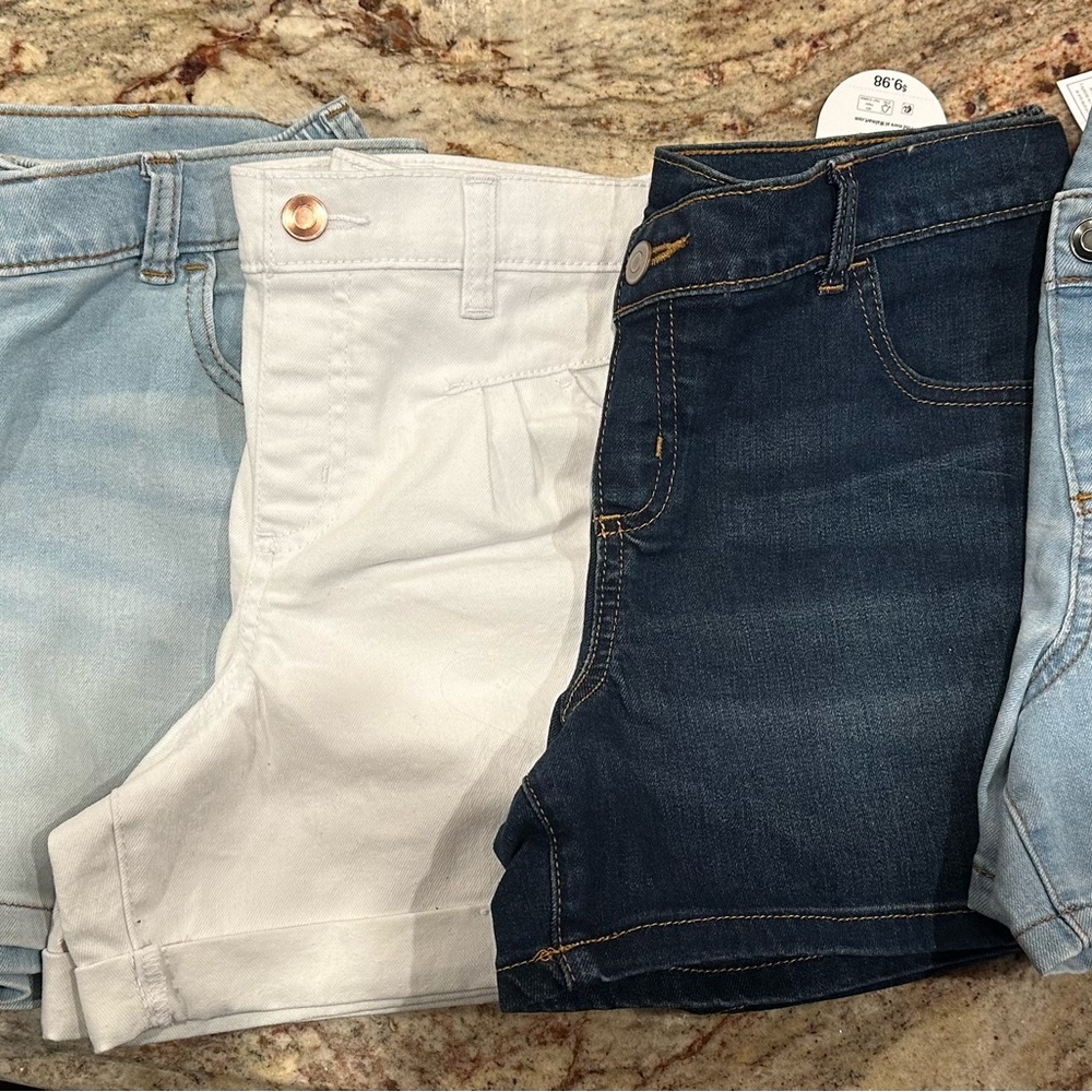 5 pair brand new girls size 14/16 denim shorts